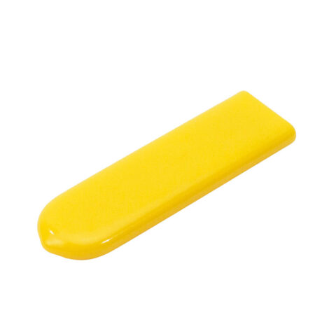 Rectangular vinyl round-end finishing caps – yellow | Caplugs Europe