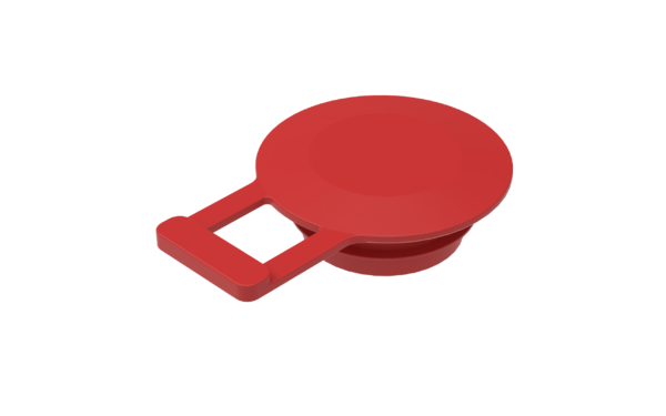 red LH Series Plug with flexible pull tab