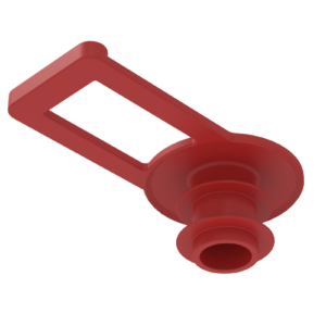 red LL series plug with pull tab