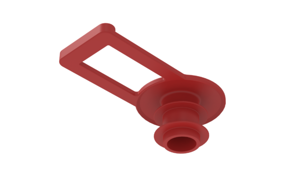 red LL series plug with pull tab